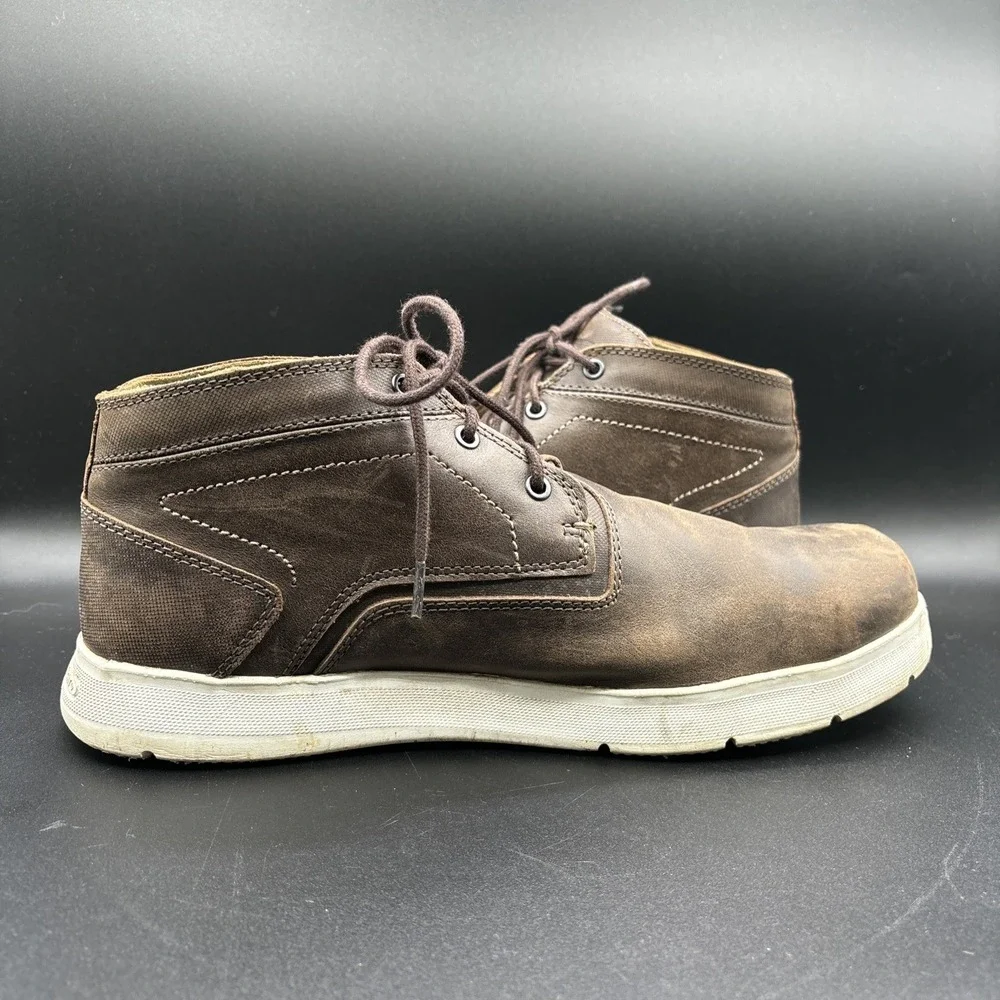 Red Wing Shoes Cross Lite 6719 Men's 10 D Chukka Boot Brown Safety Aluminum Toe
